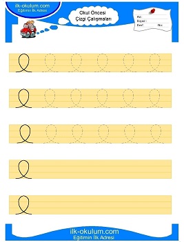 Çocuklar İçin Çizgi Çalışma Sayfaları 